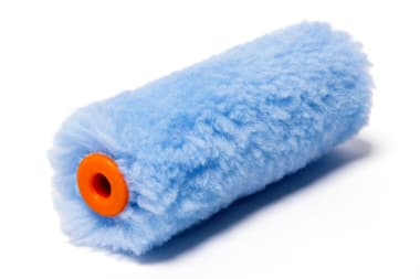 Close-up of Tower 4" Blue Paint Roller Sleeve