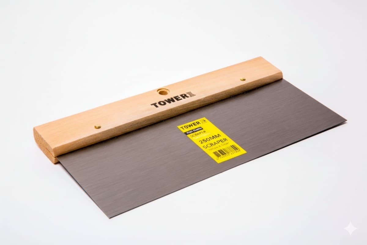 Tower Scraper 10" with Wooden Handle